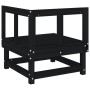 Garden corner sofa solid black pine wood by , Modular outdoor sofas - Ref: Foro24-825370, Price: 51,50 €, Discount: %