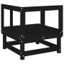 Garten-Ecksofa aus massivem schwarzem Kiefernholz von , Modulare Sofas für den Außenbereich - Ref: Foro24-825370, Preis: 50,9...