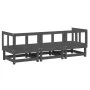 Gartenmöbel-Set 3-teilig aus massivem grauem Kiefernholz von , Modulare Sofas für den Außenbereich - Ref: Foro24-825417, Prei...