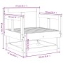 Gartensessel 2 Einheiten aus massivem Kiefernholz von , Modulare Sofas für den Außenbereich - Ref: Foro24-825387, Preis: 113,...