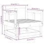 Gartensessel 2 Einheiten aus massivem Kiefernholz von , Modulare Sofas für den Außenbereich - Ref: Foro24-825387, Preis: 92,2...
