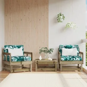 Garden armchairs 2 units impregnated pine wood by , Modular outdoor sofas - Ref: Foro24-825393, Price: 89,38 €, Discount: %