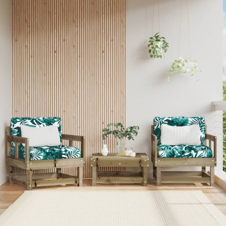 Sillones de jardín 2 unidades madera impregnada de pino de , Sofás modulares de exterior - Ref: Foro24-825393, Precio: 90,36 ...