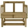 Garden armchairs 2 units impregnated pine wood by , Modular outdoor sofas - Ref: Foro24-825393, Price: 89,38 €, Discount: %
