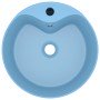 Lavabo lujo con rebosadero cerámica azul claro mate 36x13 cm