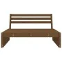 Zentrales Gartensofa aus massivem Kiefernholz, honigbraun, 120 x 80 cm von , Modulare Sofas für den Außenbereich - Ref: Foro2...