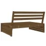Zentrales Gartensofa aus massivem Kiefernholz, honigbraun, 120 x 80 cm von , Modulare Sofas für den Außenbereich - Ref: Foro2...