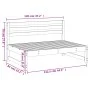 Zentrales Gartensofa aus massivem Douglasienholz 120x80 cm von , Modulare Sofas für den Außenbereich - Ref: Foro24-825707, Pr...