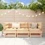 Gartenmöbel-Set 3-teilig aus massivem Kiefernholz von , Modulare Sofas für den Außenbereich - Ref: Foro24-825415, Preis: 158,...
