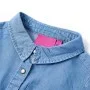 Langärmliges Kinderkleid in Marineblau und Jeansstoff 128 von , Kinderkleider - Ref: Foro24-14122, Preis: 17,29 €, Rabatt: %
