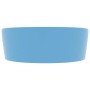 Lavabo lujo con rebosadero cerámica azul claro mate 36x13 cm