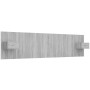 Cabecero de cama y mesitas madera contrachapada gris Sonoma