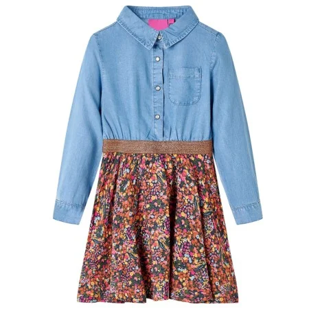 Navy blue and denim long-sleeved children's dress 104 by , Children's dresses - Ref: Foro24-14120, Price: 17,29 €, Discount: %
