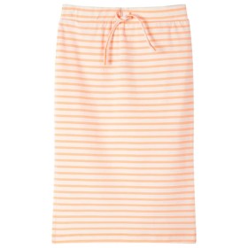 Falda recta infantil con rayas naranja fluorescente 104