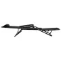 Folding lounge chairs with footrest 2 units black steel by vidaXL, Loungers - Ref: Foro24-44343, Price: 109,25 €, Discount: %