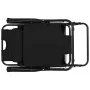 Folding lounge chairs with footrest 2 units black steel by vidaXL, Loungers - Ref: Foro24-44343, Price: 109,25 €, Discount: %