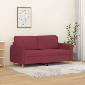 2-Sitzer-Sofa aus rotem Stoff, 140 cm von , Sofas - Ref: Foro24-359484, Preis: 208,14 €, Rabatt: %
