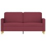 2-Sitzer-Sofa aus rotem Stoff, 140 cm von , Sofas - Ref: Foro24-359484, Preis: 211,34 €, Rabatt: %