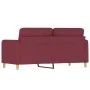 2-seater red fabric sofa 140 cm by , Sofas - Ref: Foro24-359484, Price: 208,14 €, Discount: %