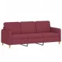 3-seater red fabric sofa 180 cm by , Sofas - Ref: Foro24-359492, Price: 222,16 €, Discount: %