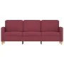 3-seater red fabric sofa 180 cm by , Sofas - Ref: Foro24-359492, Price: 222,16 €, Discount: %