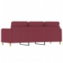 3-Sitzer-Sofa aus rotem Stoff, 180 cm von , Sofas - Ref: Foro24-359492, Preis: 273,74 €, Rabatt: %