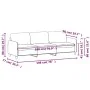 3-seater red fabric sofa 180 cm by , Sofas - Ref: Foro24-359492, Price: 222,16 €, Discount: %