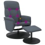 Dunkelgrauer Massagesessel aus Samt mit Fußstütze von , Sessel - Ref: Foro24-356701, Preis: 192,05 €, Rabatt: %