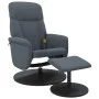 Sillón reclinable masaje con reposapiés terciopelo gris oscuro de , Sillones - Ref: Foro24-356701, Precio: 189,95 €, Descuent...