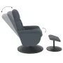 Sillón reclinable masaje con reposapiés terciopelo gris oscuro de , Sillones - Ref: Foro24-356701, Precio: 189,95 €, Descuent...