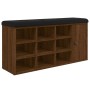 Schuhbank aus Holzwerkstoff Eiche braun 102x32x50 cm von , Bänke für Hallen und Lager - Ref: Foro24-835095, Preis: 109,81 €, ...