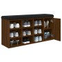 Schuhbank aus Holzwerkstoff Eiche braun 102x32x50 cm von , Bänke für Hallen und Lager - Ref: Foro24-835095, Preis: 109,81 €, ...