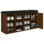 Shoe bench engineered wood oak brown 102x32x50 cm by , Benches for halls and storage - Ref: Foro24-835095, Price: 108,25 €, D...