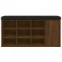 Shoe bench engineered wood oak brown 102x32x50 cm by , Benches for halls and storage - Ref: Foro24-835095, Price: 108,25 €, D...