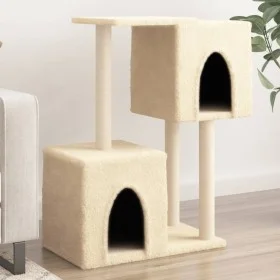 Rascador para gatos con postes de sisal color crema 86 cm de , Mobiliario para gatos - Ref: Foro24-172100, Precio: 45,51 €, D...