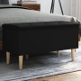 Schwarze Aufbewahrungsbank aus Holzwerkstoff, 82 x 42 x 46 cm von , Bänke für Hallen und Lager - Ref: Foro24-835076, Preis: 8...
