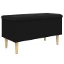 Schwarze Aufbewahrungsbank aus Holzwerkstoff, 82 x 42 x 46 cm von , Bänke für Hallen und Lager - Ref: Foro24-835076, Preis: 8...