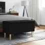 Black engineered wood storage bench 82x42x46 cm by , Benches for halls and storage - Ref: Foro24-835076, Price: 83,59 €, Disc...