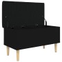 Schwarze Aufbewahrungsbank aus Holzwerkstoff, 82 x 42 x 46 cm von , Bänke für Hallen und Lager - Ref: Foro24-835076, Preis: 8...