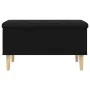 Black engineered wood storage bench 82x42x46 cm by , Benches for halls and storage - Ref: Foro24-835076, Price: 83,59 €, Disc...