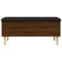 Brown oak engineered wood storage bench 102x42x46cm by , Benches for halls and storage - Ref: Foro24-835088, Price: 95,20 €, ...