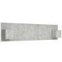 Cabecero de cama y mesitas madera contrachapada gris hormigón