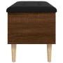 Aufbewahrungsbank aus braunem Eichenholzwerkstoff, 102 x 42 x 46 cm von , Bänke für Hallen und Lager - Ref: Foro24-835088, Pr...