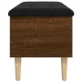 Brown oak engineered wood storage bench 102x42x46cm by , Benches for halls and storage - Ref: Foro24-835088, Price: 95,20 €, ...