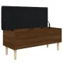 Brown oak engineered wood storage bench 102x42x46cm by , Benches for halls and storage - Ref: Foro24-835088, Price: 95,20 €, ...