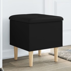Schwarze Aufbewahrungsbank aus Holzwerkstoff, 42 x 42 x 46 cm von , Bänke für Hallen und Lager - Ref: Foro24-835062, Preis: 4...