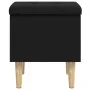 Banco con almacenaje madera de ingeniería negro 42x42x46 cm de , Bancos para recibidores y almacenamiento - Ref: Foro24-83506...