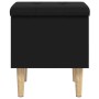 Schwarze Aufbewahrungsbank aus Holzwerkstoff, 42 x 42 x 46 cm von , Bänke für Hallen und Lager - Ref: Foro24-835062, Preis: 4...