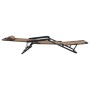 Folding sun loungers with footrest 2 units brown steel by vidaXL, Loungers - Ref: Foro24-44346, Price: 133,67 €, Discount: %