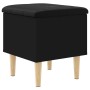 Schwarze Aufbewahrungsbank aus Holzwerkstoff, 42 x 42 x 46 cm von , Bänke für Hallen und Lager - Ref: Foro24-835062, Preis: 4...